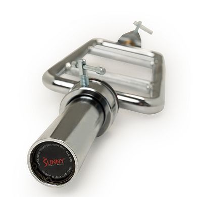 Sunny Health & Fitness Olympic Tricep Bar with Spin-Lock Ring Collars