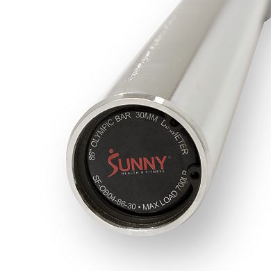 Sunny Health & Fitness 86” (7 ft) Olympic Barbell Bar with 30mm shaft