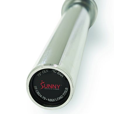 Sunny Health & Fitness 79” (6.6 ft) Olympic Barbell Bar