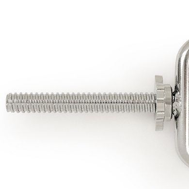 Sunny Health & Fitness 34” Threaded Chrome Tricep Bar with Star-Lock Collars