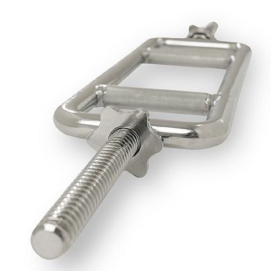 Sunny Health & Fitness 34” Threaded Chrome Tricep Bar with Star-Lock Collars