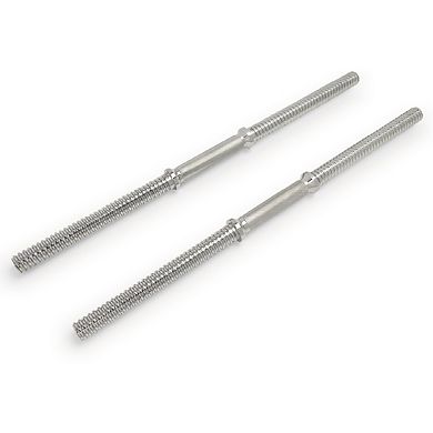 Sunny Health & Fitness Standard 24” Threaded Chrome Dumbbell Bar Set with Star-Lock Collars