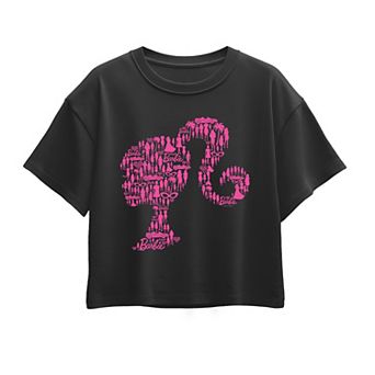 Girls 7-16 Barbie® Lifestyle Silhouette Fill Boxy Tee