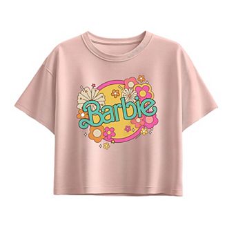 Girls 7-16 Barbie® Retro Floral Logo Boxy Tee