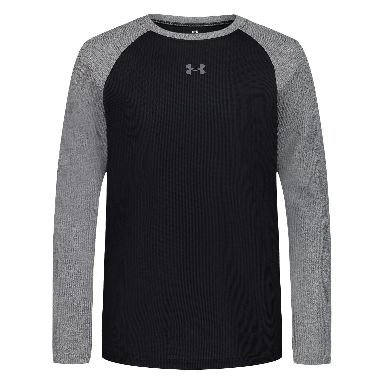 Термотоп Under Armour с длинным рукавом реглан для мальчиков 4-7, цвет: Чёрный