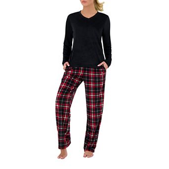 Women's Heat Holders Microplush Pajama Top & Pajama Pants Set