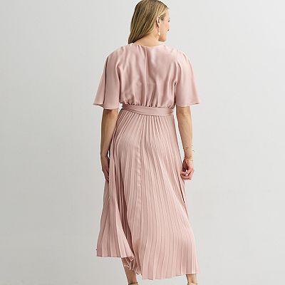 Women's Sandra Darren Surplice Pleated Maxi Dress