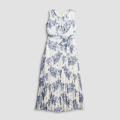 Women's Sandra Darren Sleeveless Pleated Maxi Dress