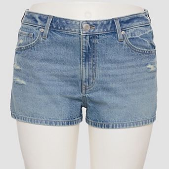 Juniors' Plus Size SO® Mid Rise Relaxed Shortie Shorts