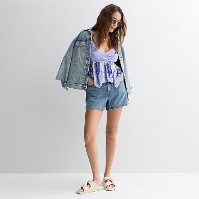 Juniors' SO Mid Rise Relaxed Midi Shorts