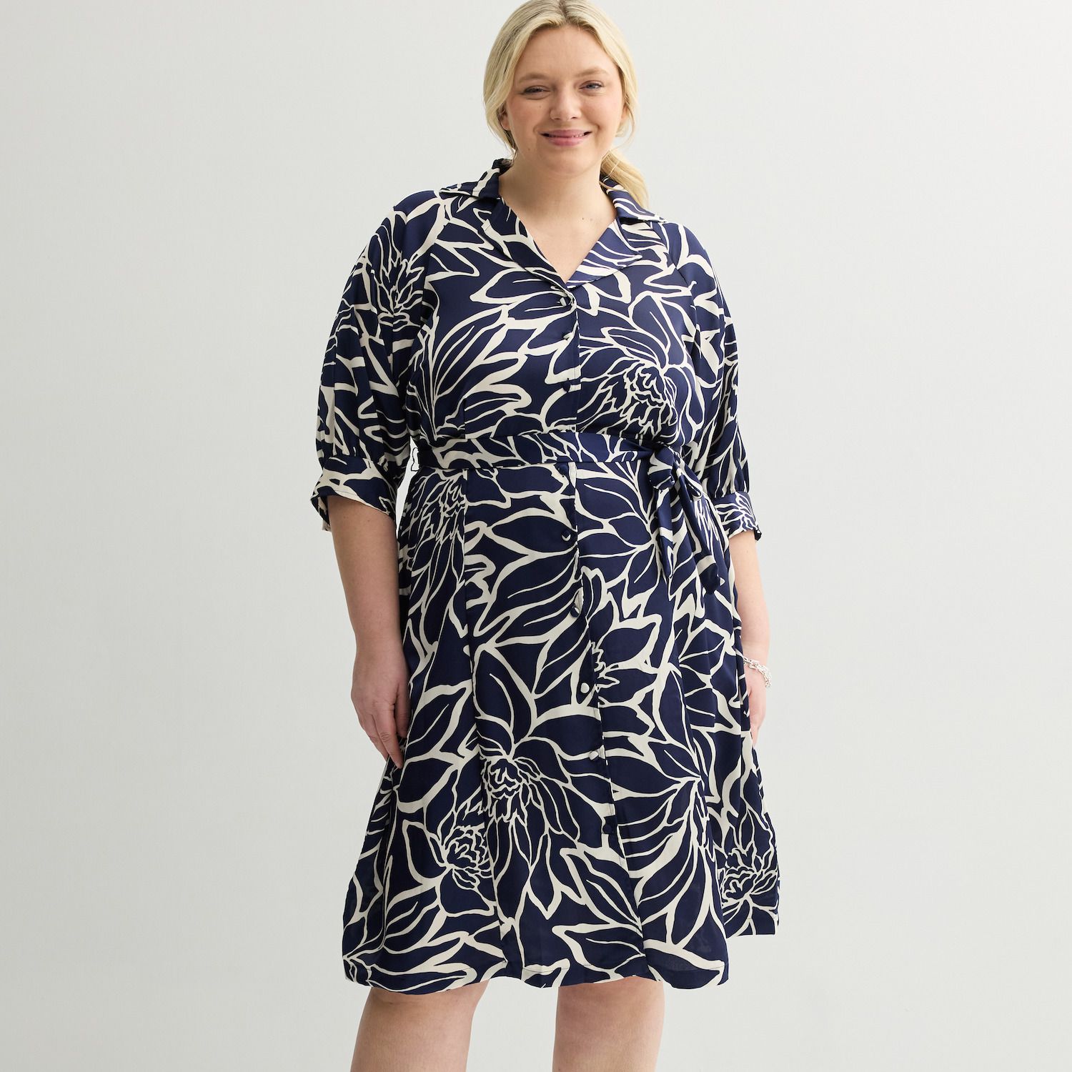 Женские платья Sandra Darren Plus Size Sandra Darren Midi Shirtdress