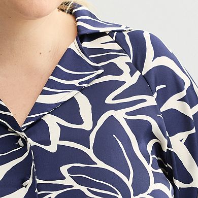 Plus Size Sandra Darren Midi Shirtdress