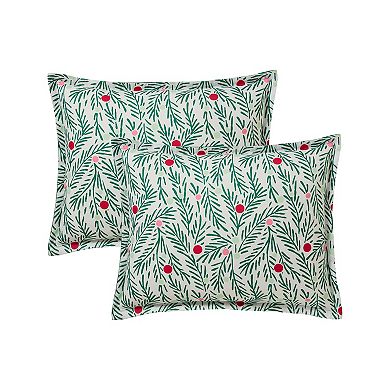 Hallmark Green Branches Holiday Comforter Set