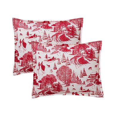 Hallmark Red Toile Holiday Comforter Set with Shams