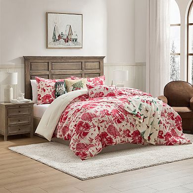 Hallmark Red Toile Holiday Comforter Set with Shams