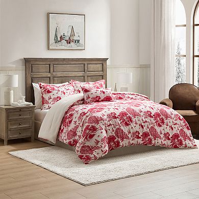 Hallmark Red Toile Holiday Comforter Set with Shams