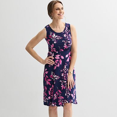 Petite Sandra Darren 2-Piece Jacket & Floral Dress Set