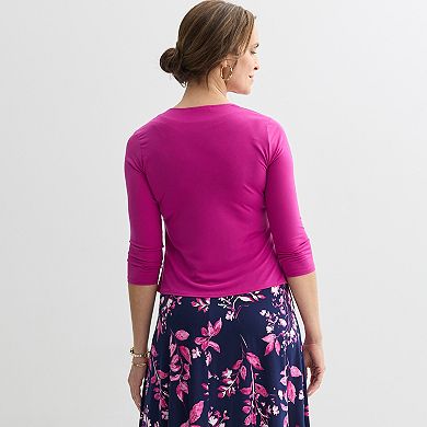 Petite Sandra Darren 2-Piece Jacket & Floral Dress Set