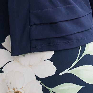 Petite Sandra Darren 2-Piece 3/4 Sleeves Jacket & Floral Dress Set