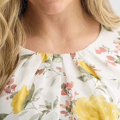 Petite Sandra Darren Sleeveless Pleated Maxi Dress