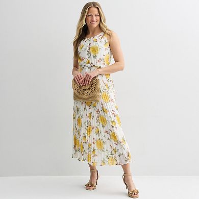 Petite Sandra Darren Sleeveless Pleated Maxi Dress