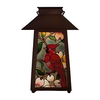 Studio 66 Red Cardinal Battery-Powered Lantern Outdoor Decor