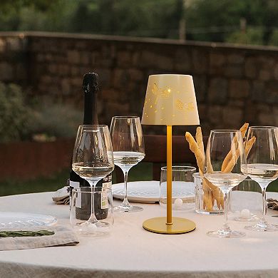 Studio 66 Dragonfly Solar-Powered Table Lamp Outdoor Decor