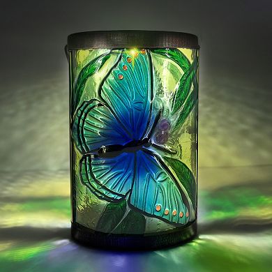 Studio 66 Butterfly Fields Battery-Powered Lantern Outdoor Decor