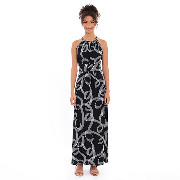 petite halter maxi dress Honor Halter Pin-Stripe Vest main image 0