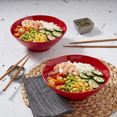 Infuse 2-Piece Melamine Ramen Bowl Set