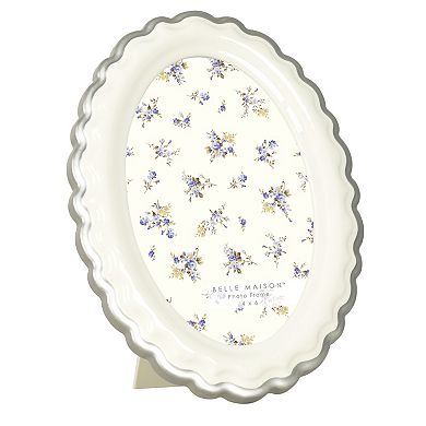 Belle Maison Oval Ruffle Resin 4" x 6" Frame