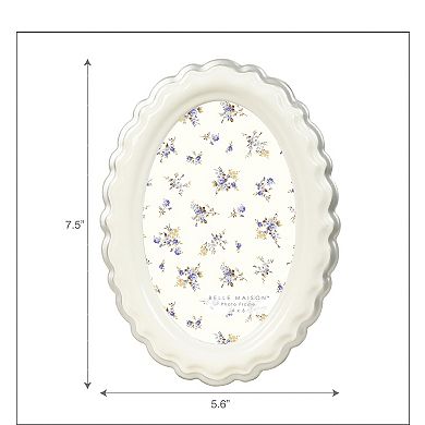 Belle Maison Oval Ruffle Resin 4" x 6" Frame