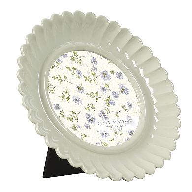 Belle Maison Round Scalloped Resin 4" x 4" Frame