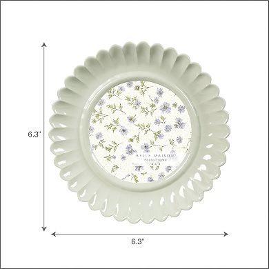 Belle Maison Round Scalloped Resin 4" x 4" Frame