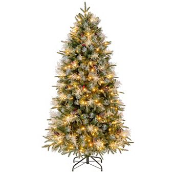 Costway 5/6/7 FT Artificial Christmas Tree with 602/806/1072 Branch Tips
