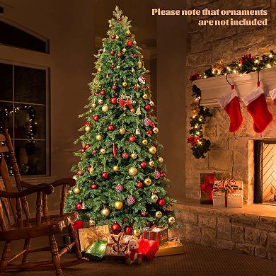 Costway 6/7.5 FT Artificial Xmas Tree with 721/1019 PE PVC Branch Tips & Folding Metal Stand