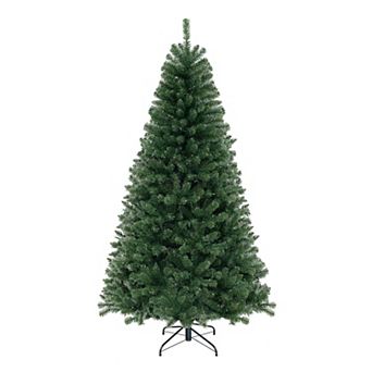 Costway 6/7/8 FT Christmas Tree with 568 PVC Branch Tips 200 Warm White LED Lights Gloves