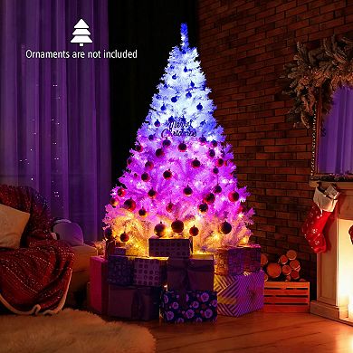 Costway 6/7.5 FT Artificial Christmas Tree w/1000/1346 Branch Tips 280/400 Lights 11 Lighting Modes
