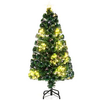 Costway 4/5/6/7 FT Artificial Xmas Tree with 130/170/230/270 Branch Tips