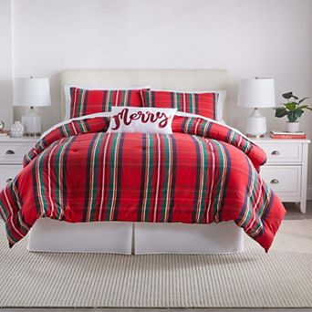 BrylaneHome Yarn Dyed Flannel 4 pc Comforter Set