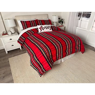 BrylaneHome Yarn Dyed Flannel 4 Piece Comforter Set