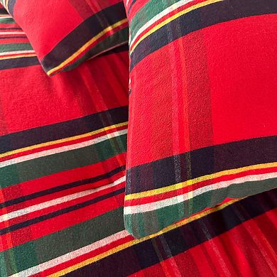 BrylaneHome Yarn Dyed Flannel 4 Piece Comforter Set