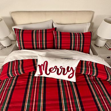 BrylaneHome Yarn Dyed Flannel 4 Piece Comforter Set