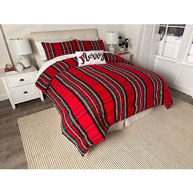 BrylaneHome Yarn Dyed Flannel 4 Piece Comforter Set