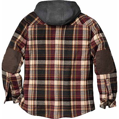 Men's Legendary Whitetails Camp Night Berber Lined Hooded Flannel Shirt Jacket