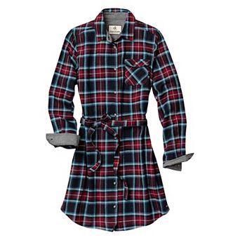 Women's Legendary Whitetails Plaid Flannel Button Down Dress