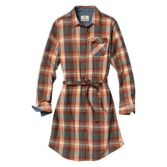 Women's Legendary Whitetails Plaid Flannel Button Down Dress