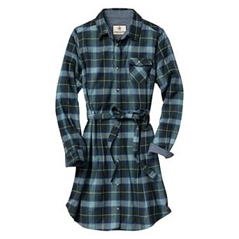 Women's Legendary Whitetails Plaid Flannel Button Down Dress