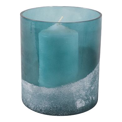Decorative Glass Pillar Candle Holder With Modern Cylindrical Design