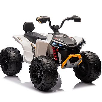 24V 2-Seater Kids Ride-On ATV, Electric Quad w/ Parental Remote Control, High/Low Speed&LED Lights